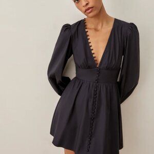 Black Floral Reformation Catie Dress | Size 2 / XS